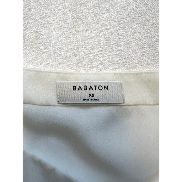 Babaton Aritzia Blouse Top Womens Size XS White Chiffon Off The Shoulder - Picture 3 of 7